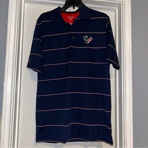 Men’s Antigua Houston Texans stripped polo Small